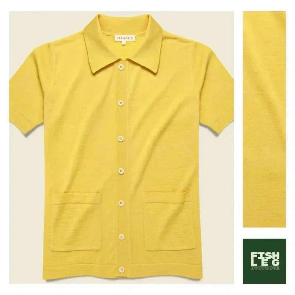 Far Afield | Velzey Cabana Polo - Cornsilk / Sz S